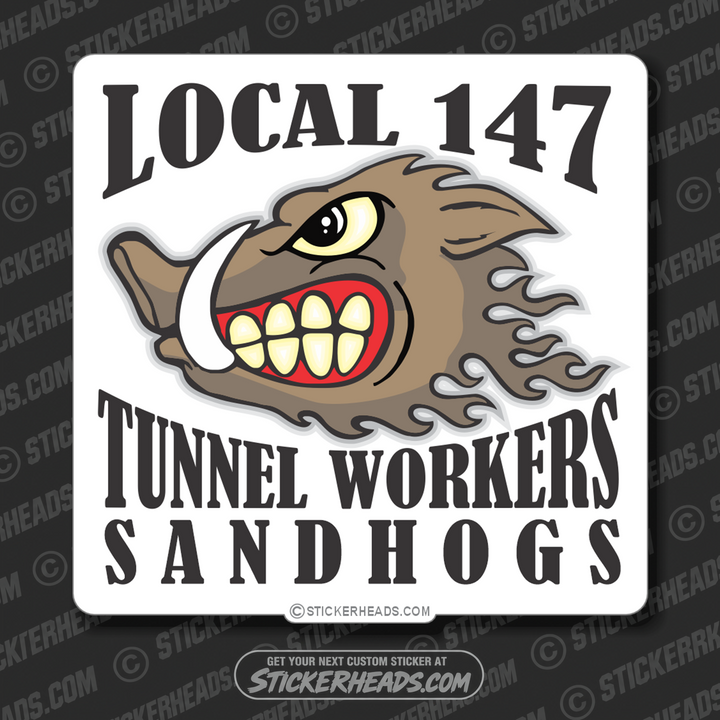 New York tunnel workers Sandhogs local 147 - Sandhog Sticker