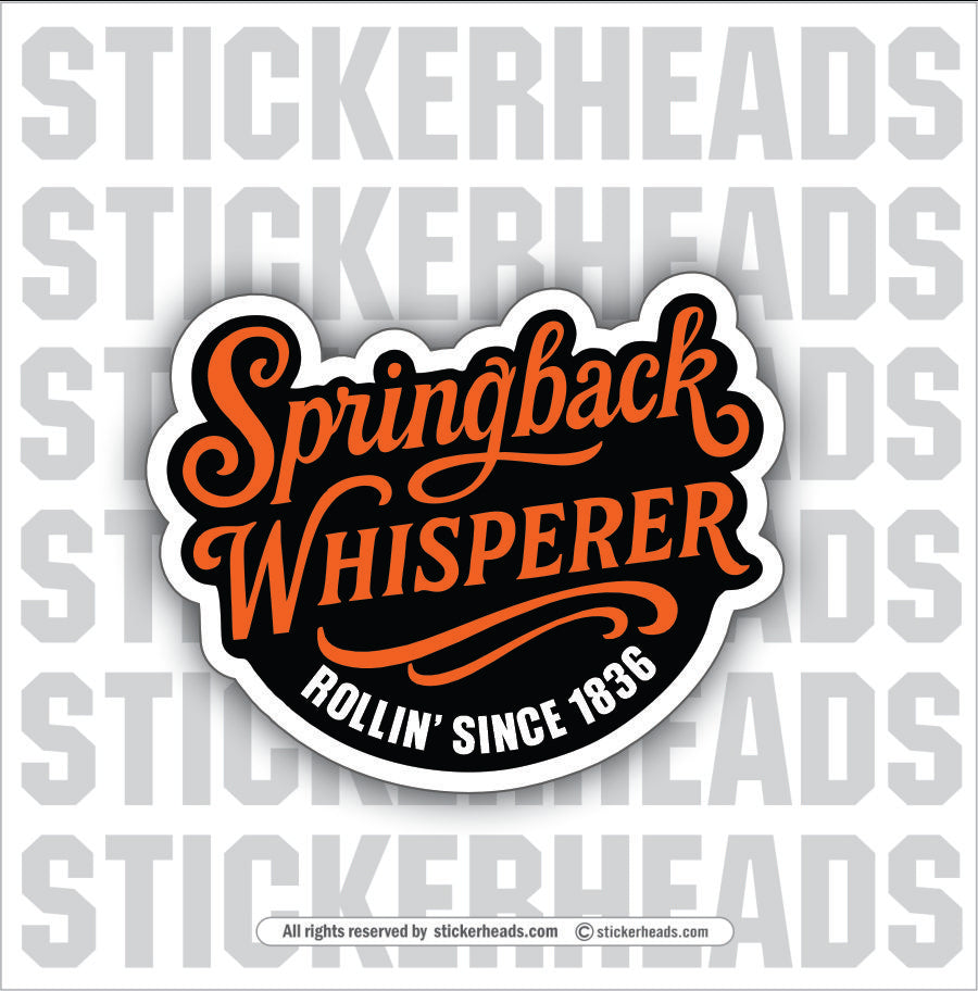 SPRINGBACK WHISPERER -  PLATE/ ANGLE ROLL BENDER OPERATOR - Sticker
