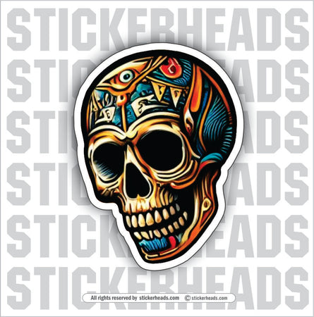 Sugar Skull 4 - Skull Sticker