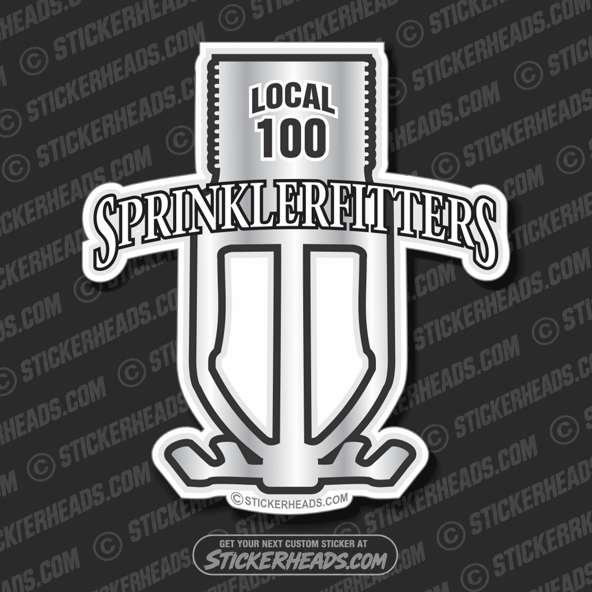 Sprinkler Head - With local - Sprinkler Fitter  Sprinklerfitter fitter  - Sticker