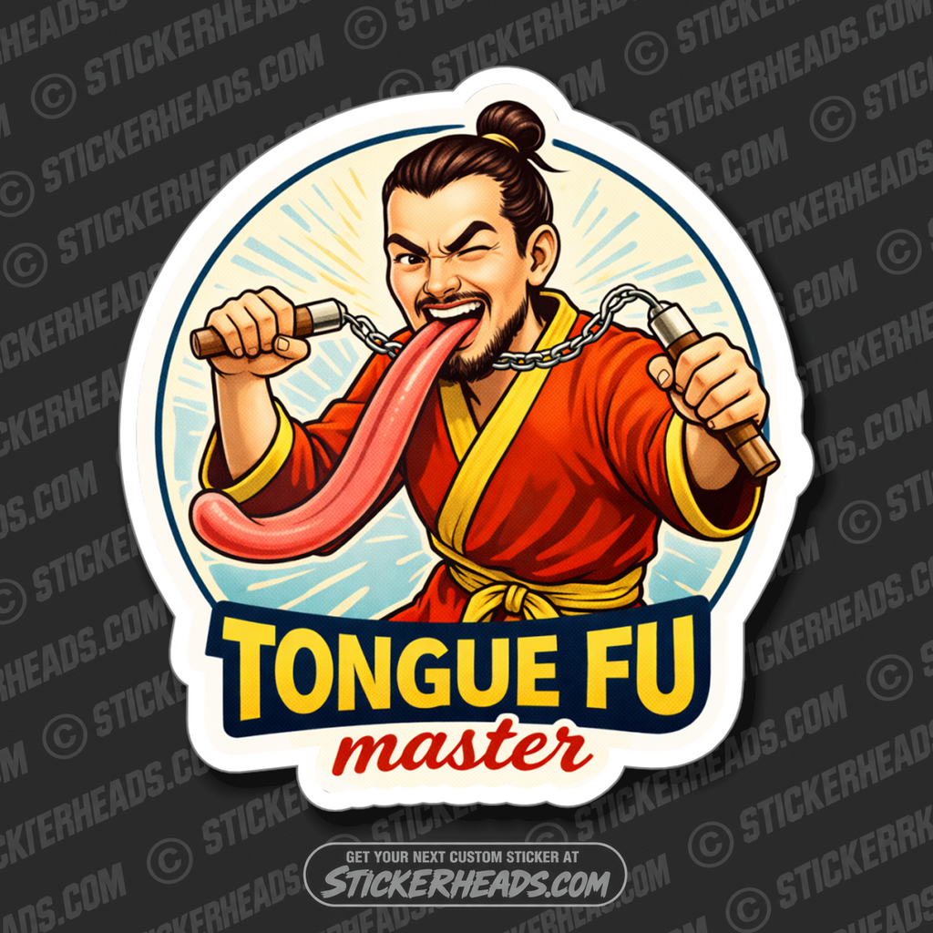 TONGUE FU MASTER - Misc Funny Sticker