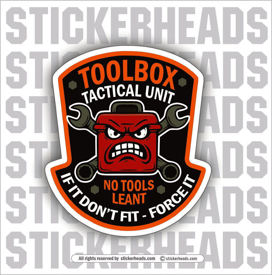 TOOLBOX TACTICAL UNIT - Work Union Mic Funny Sticker – Stickerheads ...