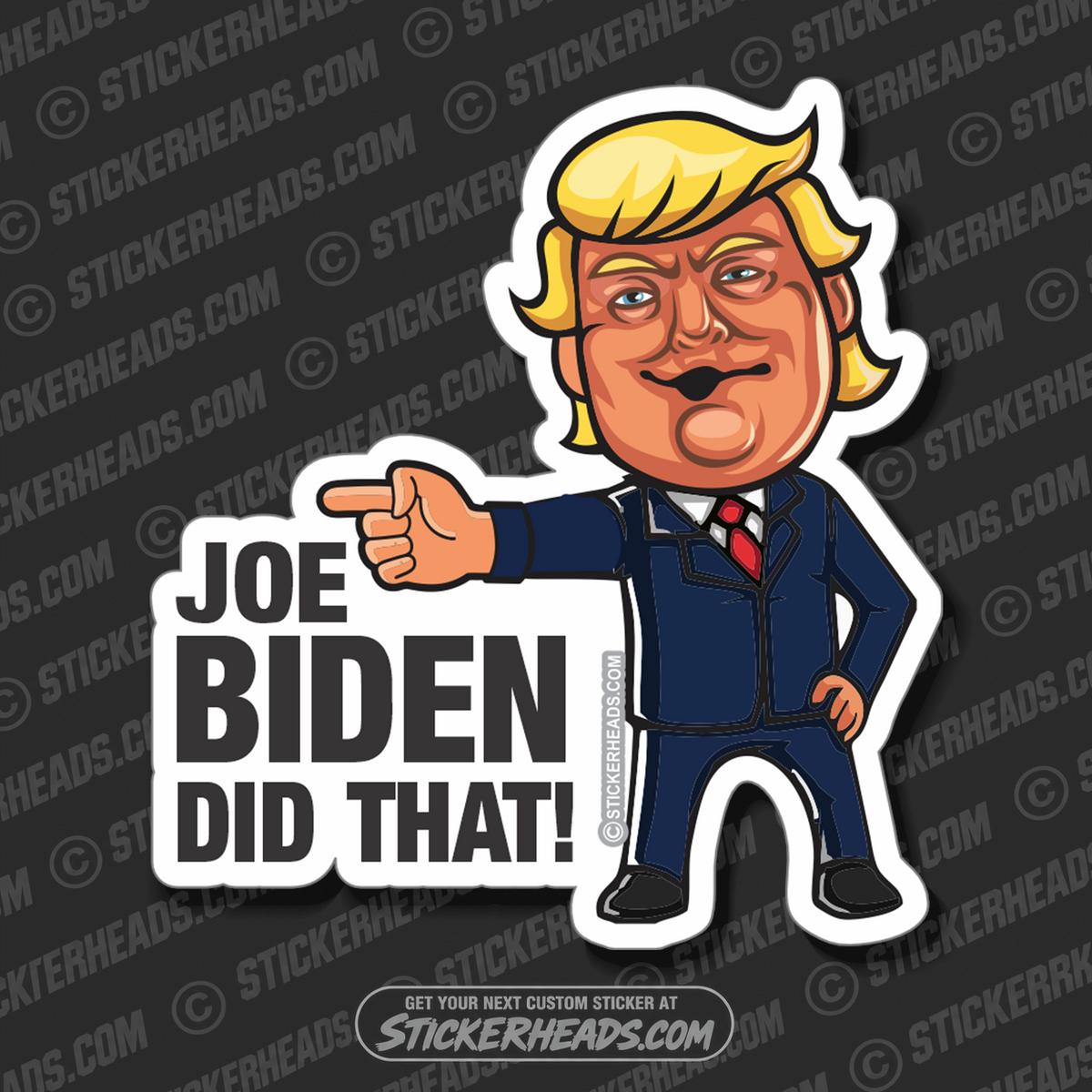 Trump Biden Biden DID THAT - JOE BIDEN - Anti Democrat -  Gas Pump - Political  misc Sticker