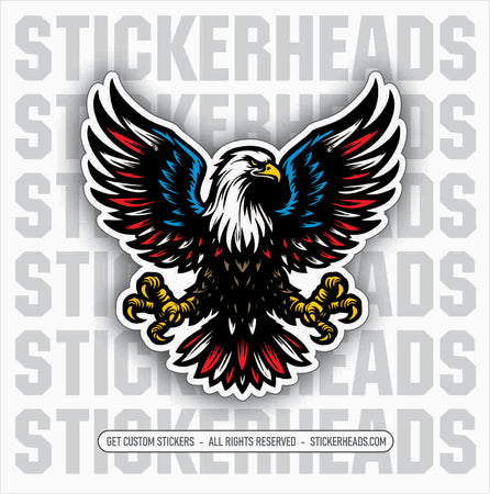 USA FLAG - EAGLE - Patriotic Misc Sticker