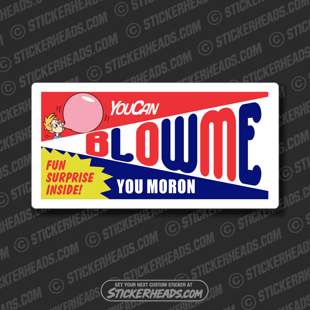 YOU CAN BLOW ME YOU MORON - Misc Union Work Funny Sticker