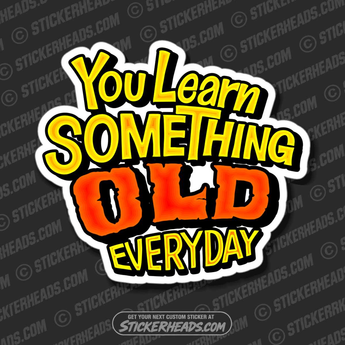 YOU LEARN SOMETHING OLD EVERYDAY -  Work Union Misc Funny Sticker