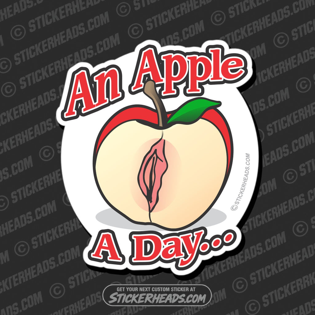 SH-PROTECTED|TAG-REPAIR|an-apple-a-day-funny-sticker
