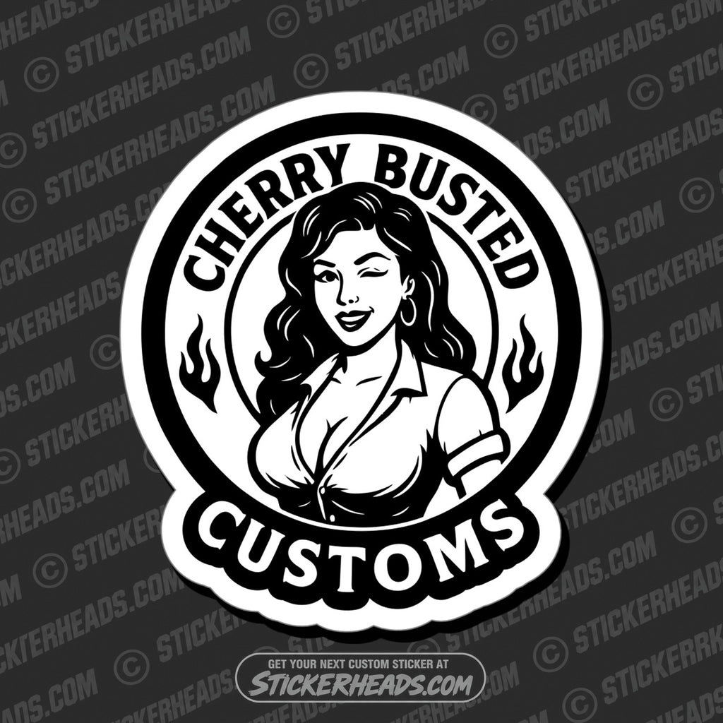 SH-PROTECTED|TAG-REPAIR|cherry-busted-customs-sexy-chick-misc-funny-sticker