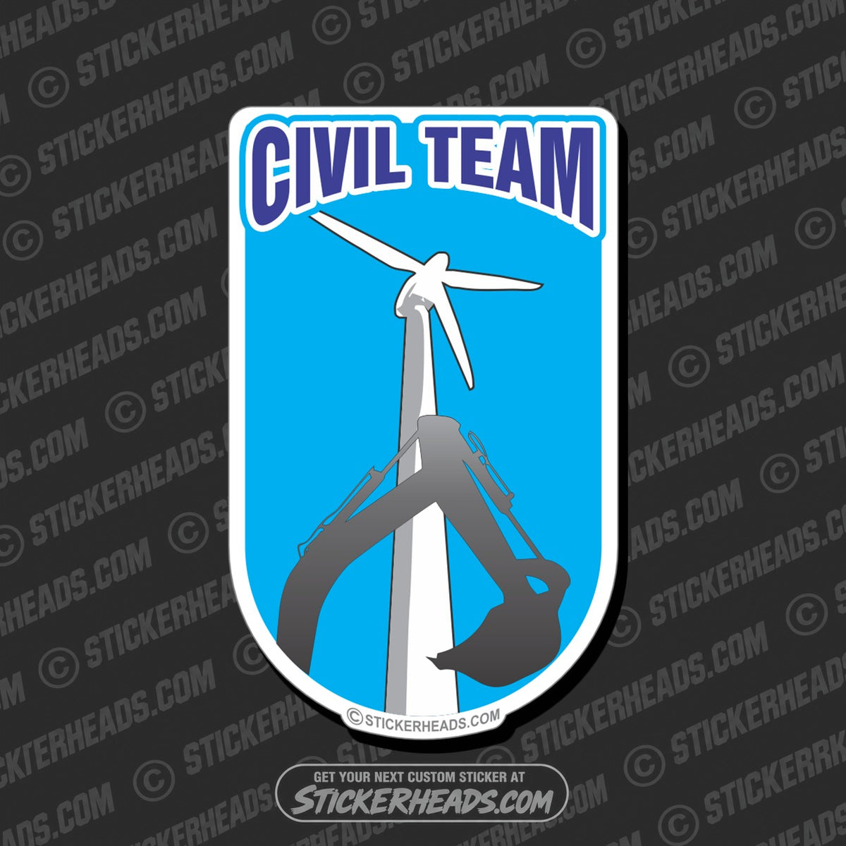 SH-PROTECTED|TAG-REPAIR|civil-team-with-excavator-and-wind-mill-sticker-wind-mill-turbine