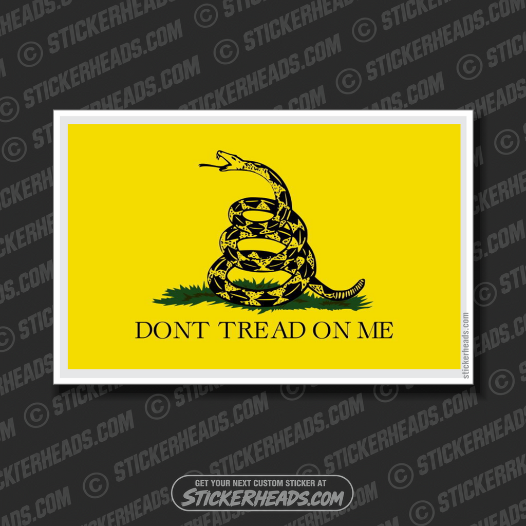 Don't Tread on Me Gadsden flag  ( 2 stickers ) - USA Flag Sticker