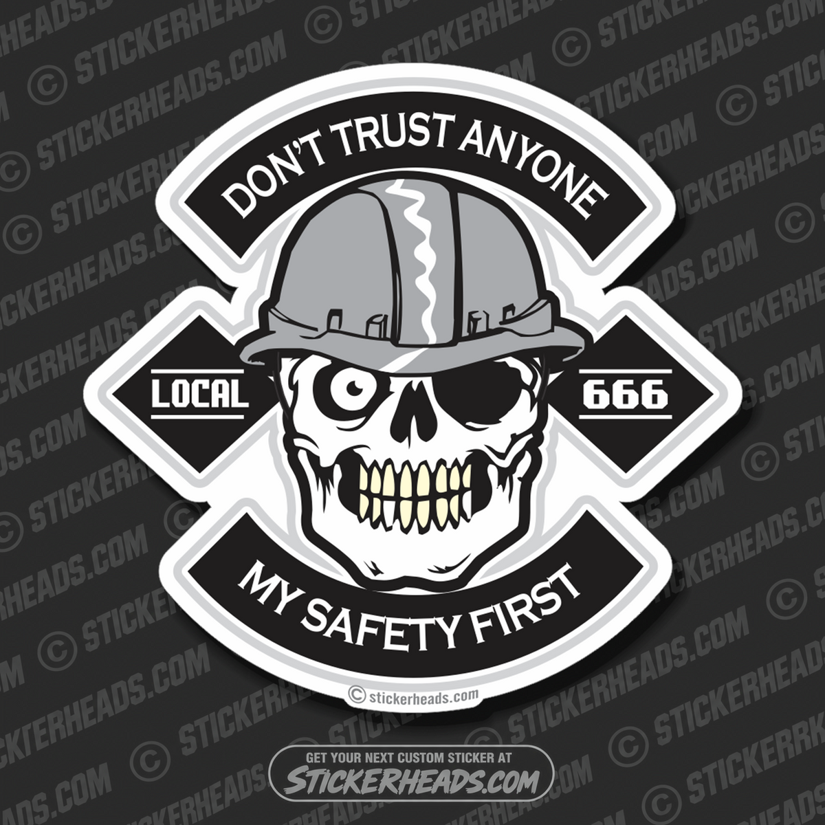 Don't TRUST Anyone Skull -  Misc Union Sticker