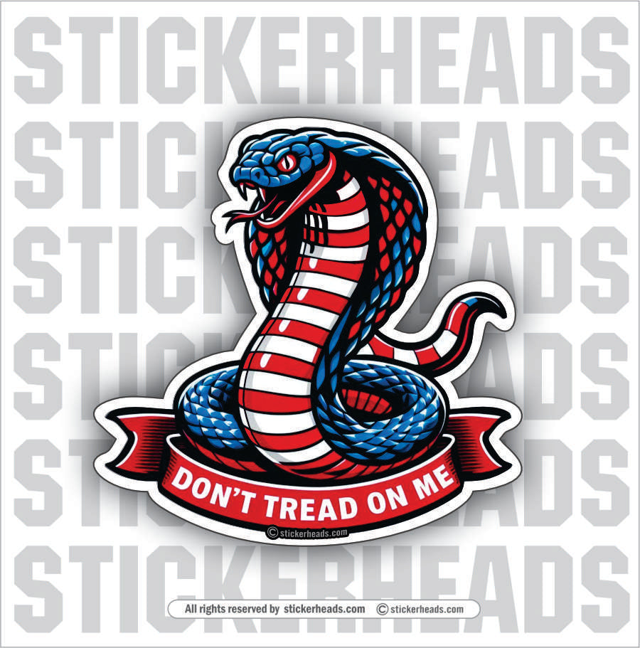 USA COBRA - DON'T TREAD ON ME - USA FLAG union misc work Funny Sticker ...