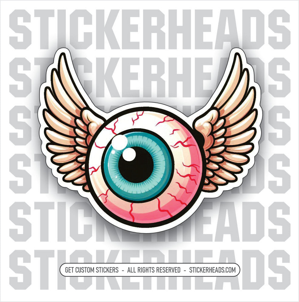 Flying Eyeball Eye - Funny Sticker