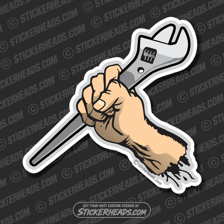 Flying Hand Spud Wrench - Ironworker Ironworkers Iron Worker Sticker