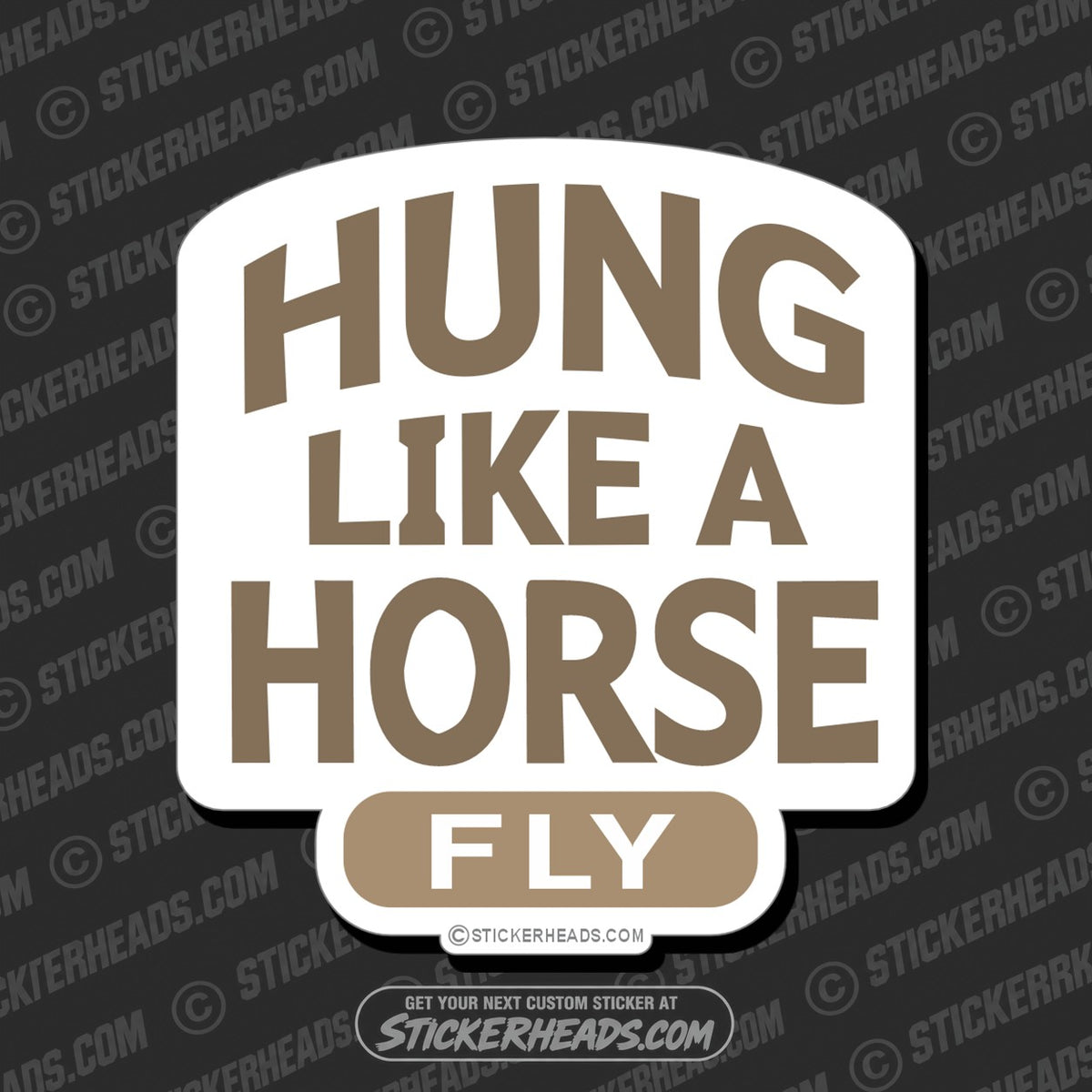 SH-PROTECTED|TAG-REPAIR|hung-like-a-horse-fly-funny-sticker