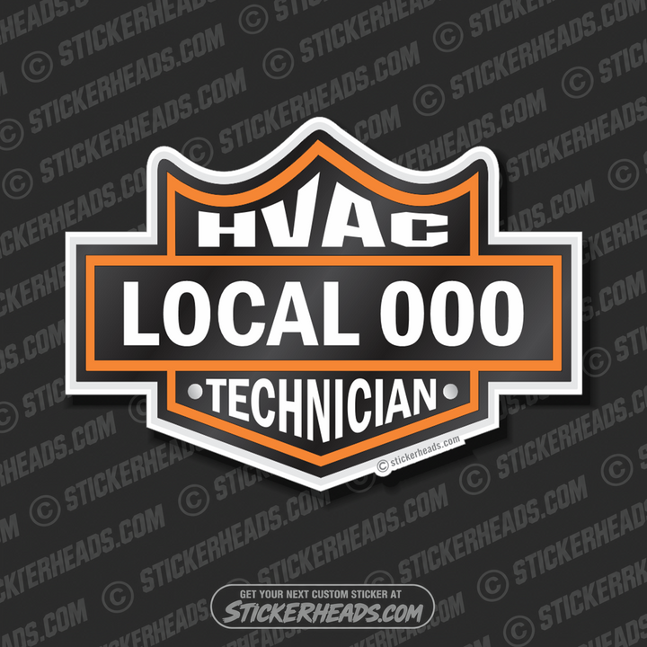 Biker Style HVAC Technician -  HVAC Sticker