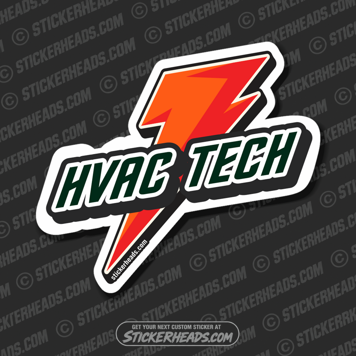 HVAC TECH - SPORT DRINK STYLE  -  HVAC Sticker