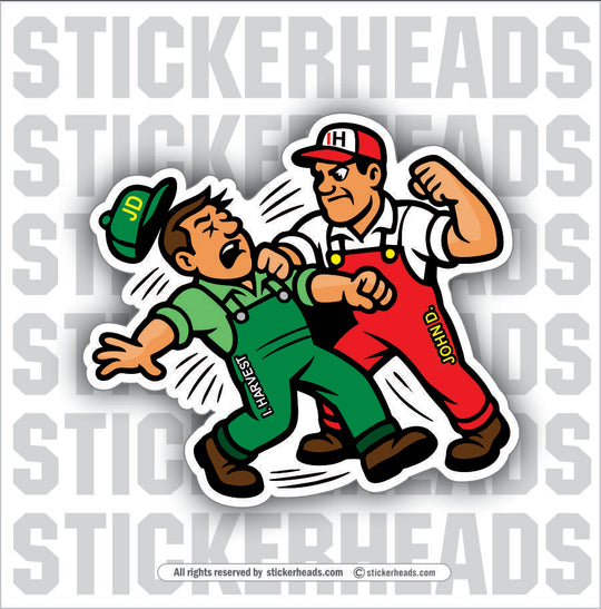 IH BEAT UP JD - VERSION #3 ADULTS  -Tractor Truck  Farm Diesel Sticker