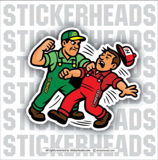 JD BEAT UP IH - VERSION #3 ADULTS  -Tractor Truck  Farm Diesel Sticker