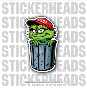 MAGA GARBAGE MONSTER - TRUMP FUNNY POLITICAL Sticker