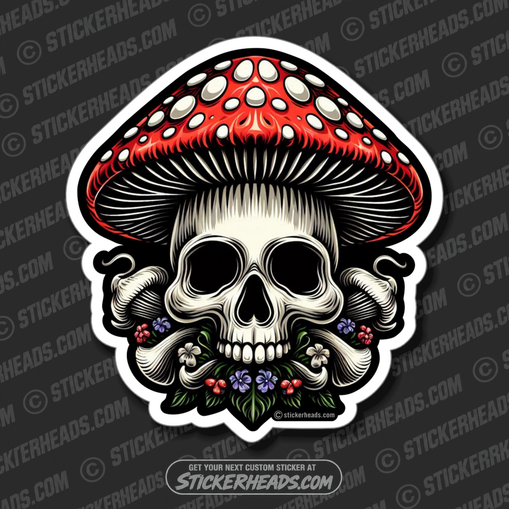 SKULL MUSHROOM - Skull FUNNY Misc Sticker
