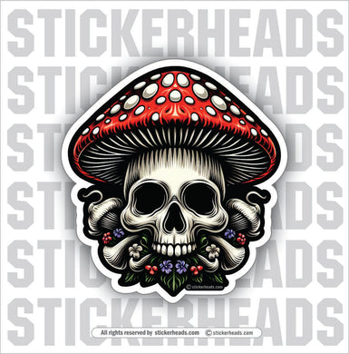 SKULL MUSHROOM - Skull FUNNY Misc Sticker