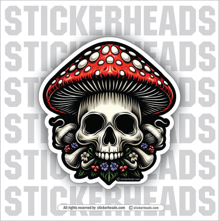 SKULL MUSHROOM - Skull FUNNY Misc Sticker