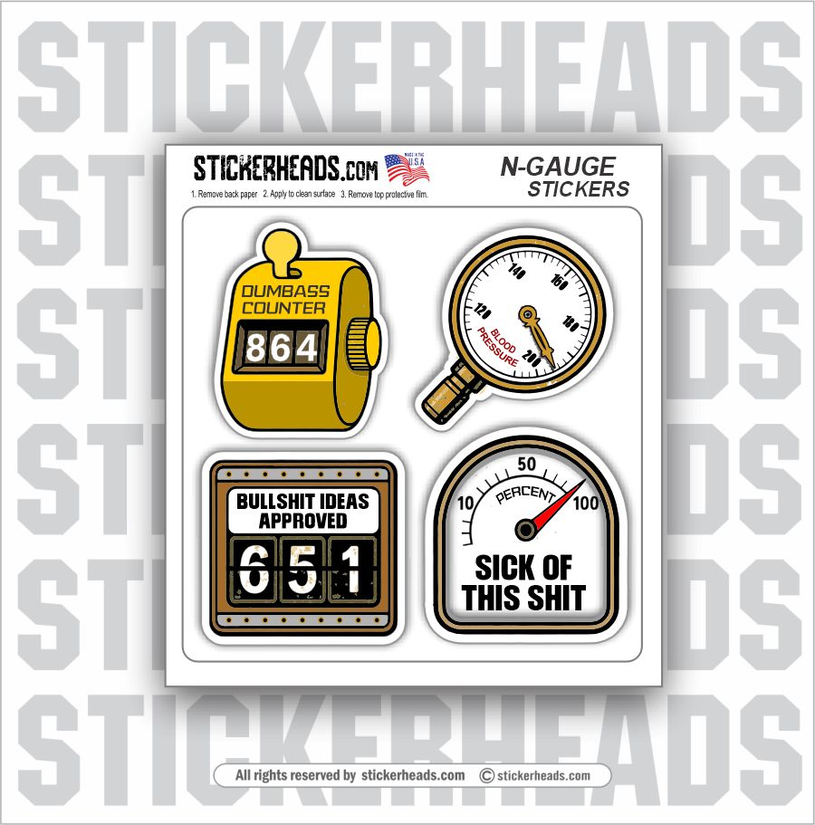 N-GAUGE - WORK MISC Funny StickerS