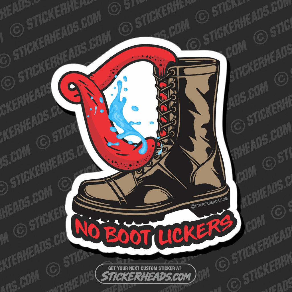 SH-PROTECTED|TAG-REPAIR|no-boot-lickers-licking-lick-boot-union-work-funny-sticker