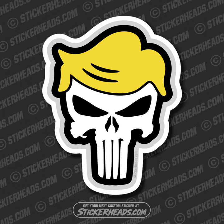 Trump Punisher Skull - Conspiracy Sticker