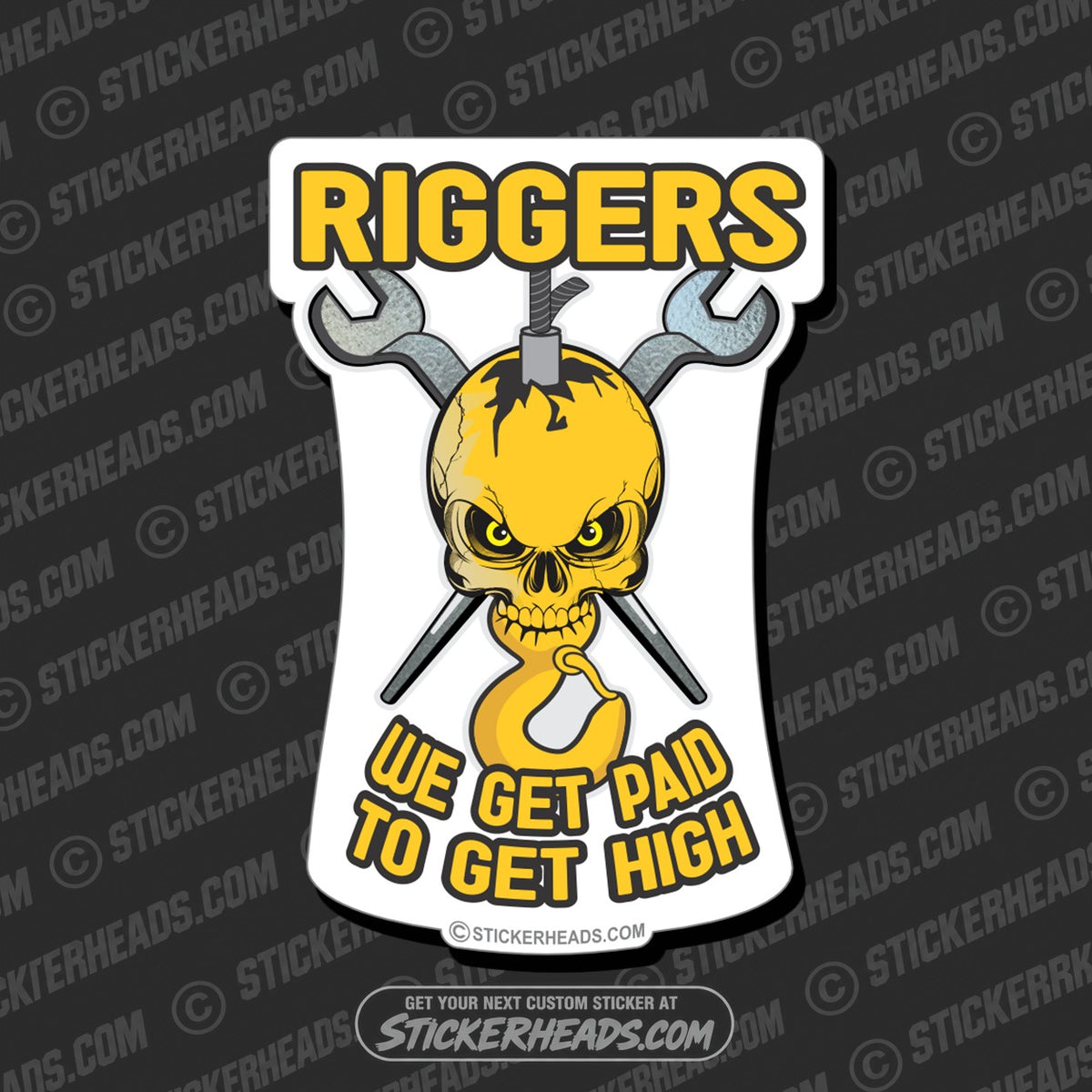 SH-PROTECTED|TAG-REPAIR|riggers-paid-to-get-high-skull-with-crossed-spud-wrenches-rigger-riggers-sticker