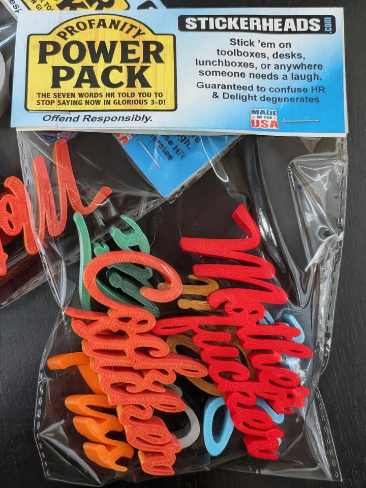 PROFANITY POWER PACK  - 3D Printed -  Guy Gifts - Man Cave Shit