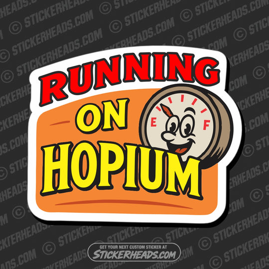 RUNNING ON HOPIUM - WORK FUNNY Sticker