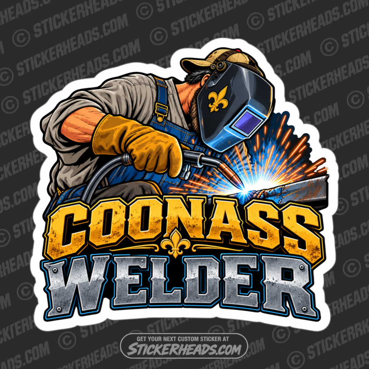 COONASS WELDER - welding weld Sticker