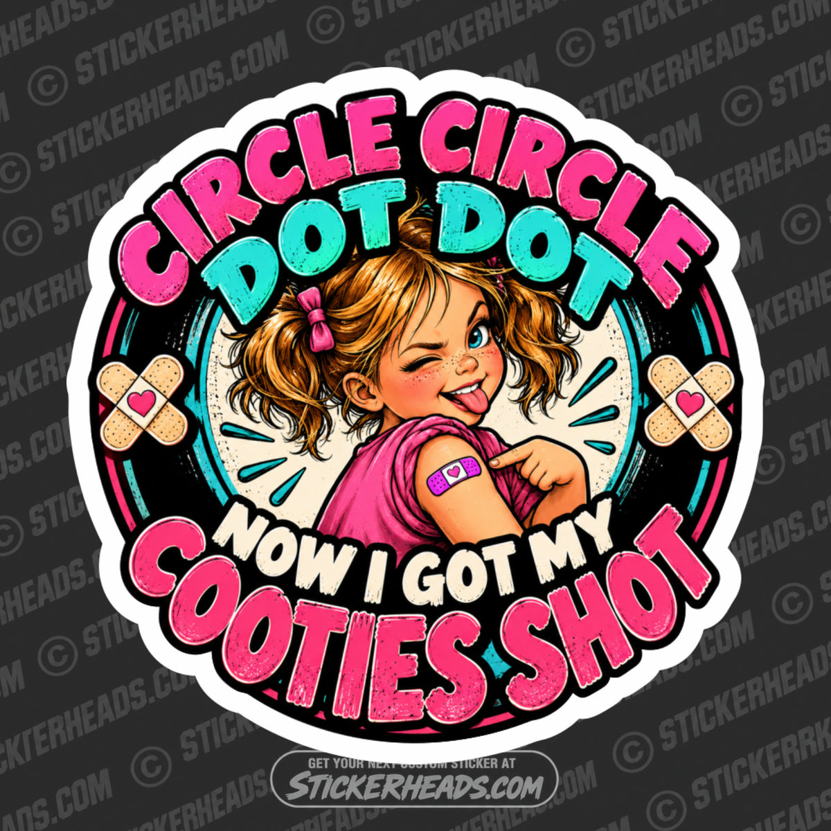 CIRCLE CIRCLE DOT DOT - Funny Work Sticker