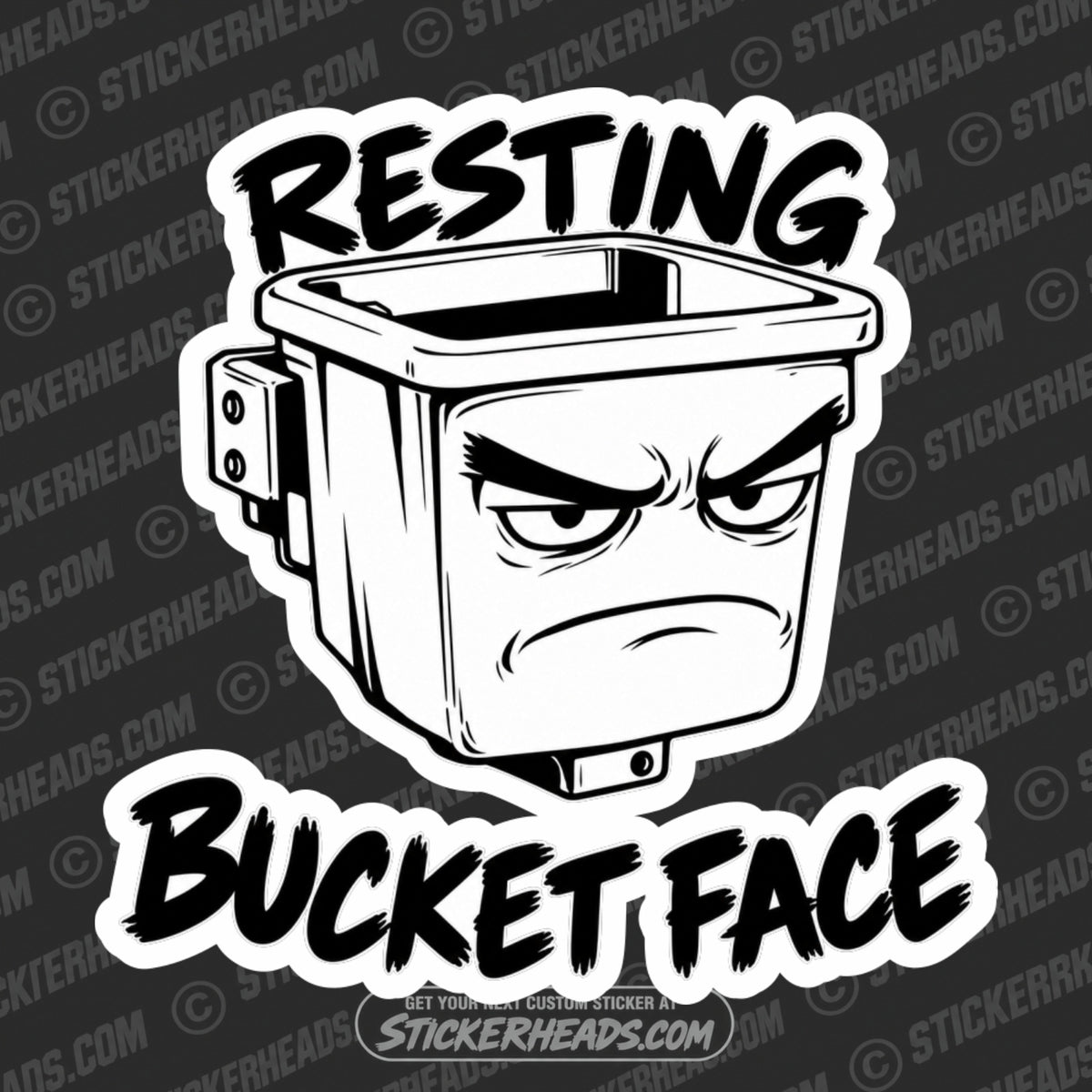 RESTING BUCKET FACE -  LINEMAN LINEMEN Sticker