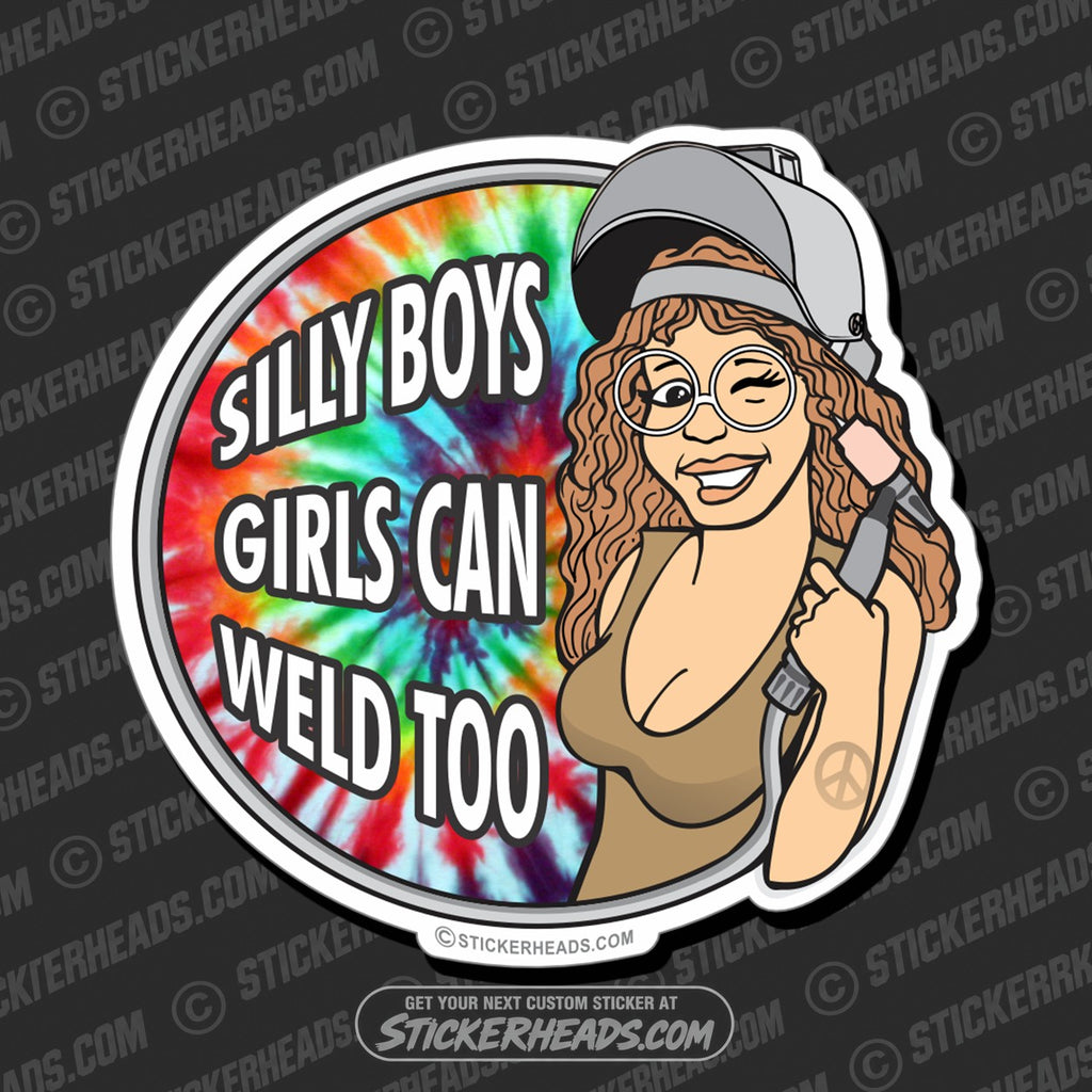 SH-PROTECTED|TAG-REPAIR|silly-boys-girls-can-weld-too-cartoon-chick-female-girl-funny-sticker