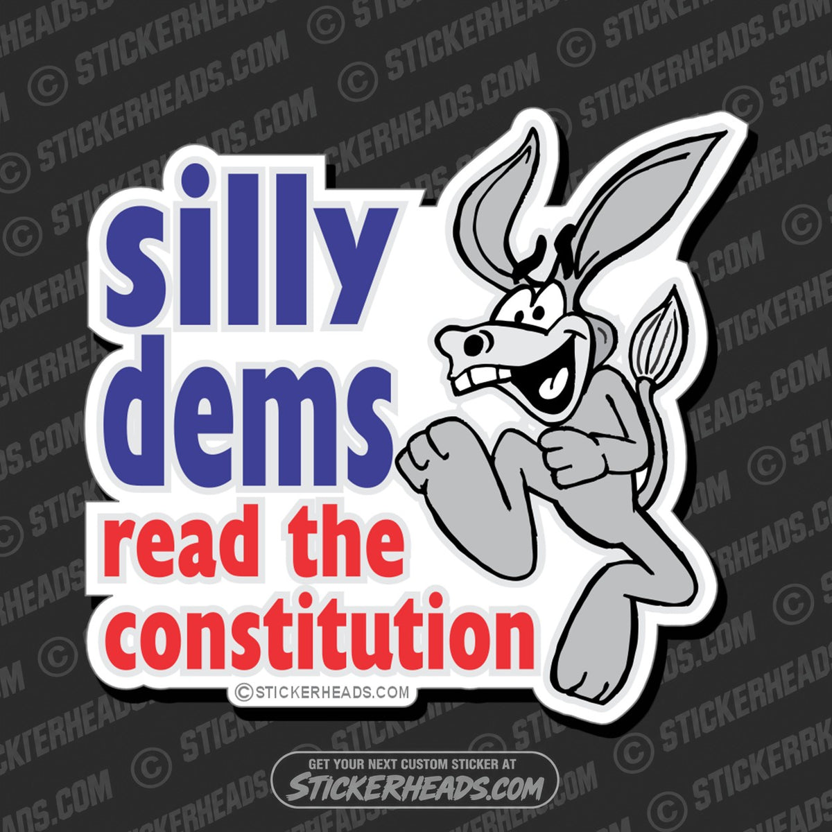 SH-PROTECTED|TAG-REPAIR|silly-dems-read-the-constitution-political-sticker