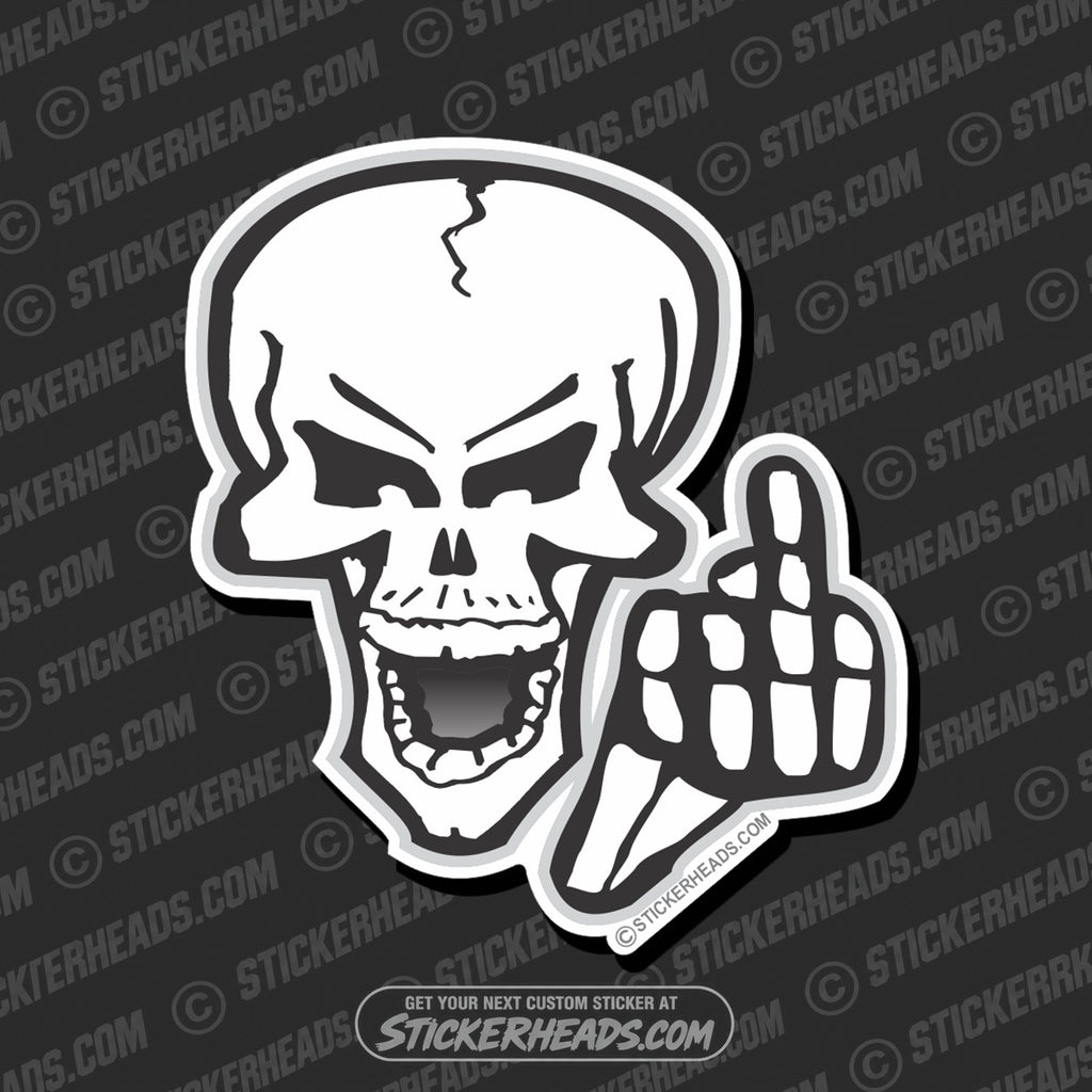 SH-PROTECTED|TAG-REPAIR|skull-flip-off-funny-sticker