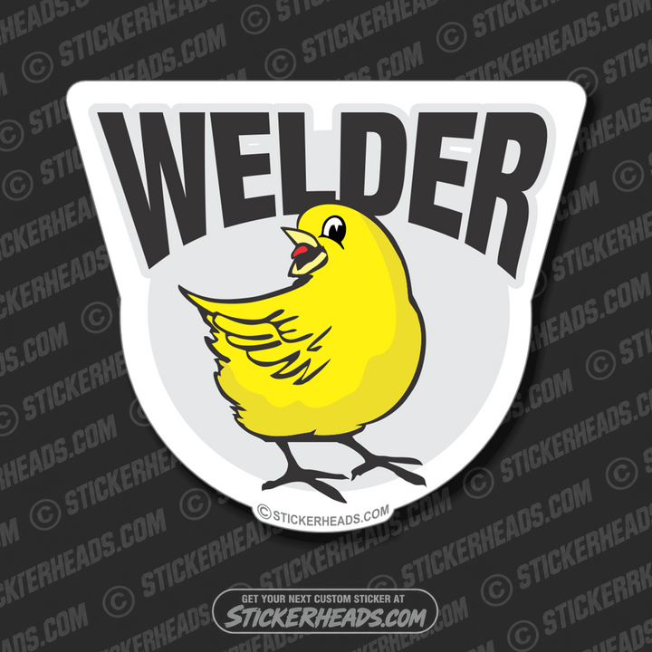 Welder Chick chicken peep  - welding weld sticker