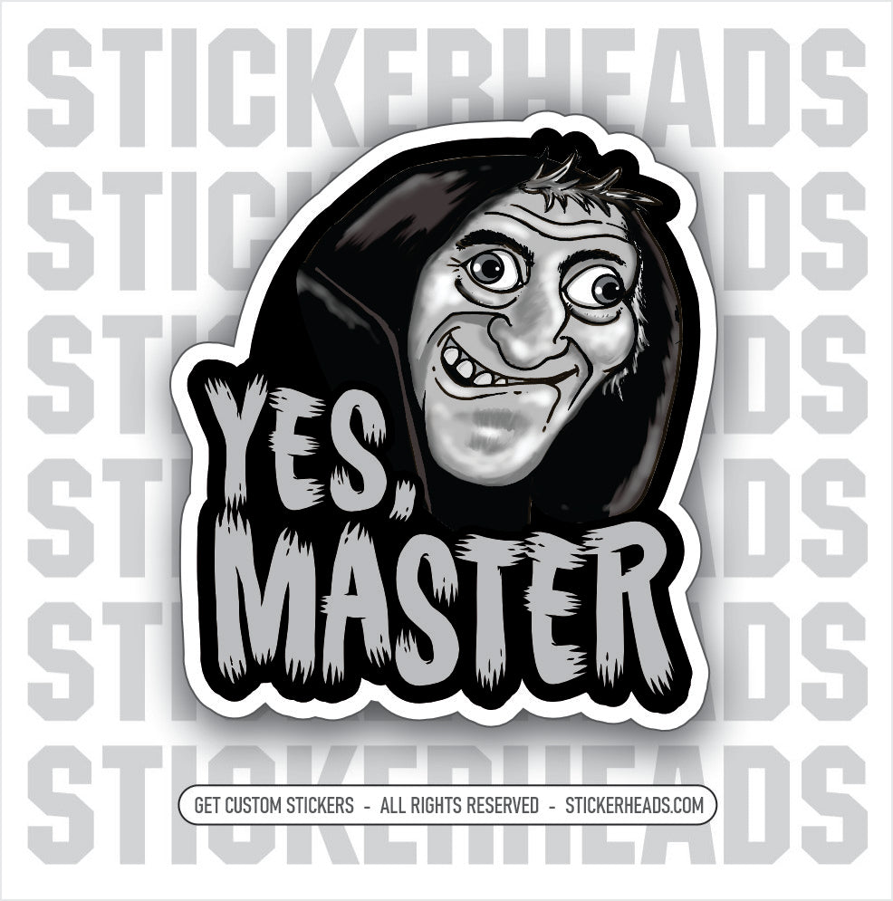 YES, MASTER - Igor Work Union Misc Funny Sticker – Stickerheads Stickers