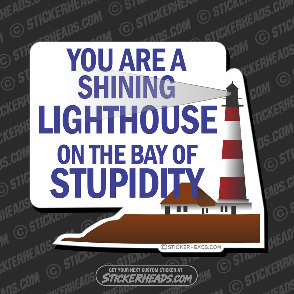 SH-PROTECTED|TAG-REPAIR|you-are-shining-light-house-on-bay-of-stupidity-funny-sticker