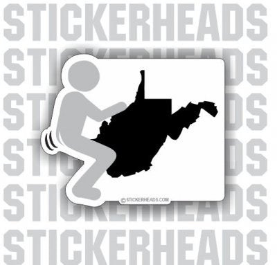 Stick Figure Fuck West Virginia  - Funny Sticker