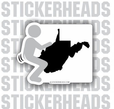 Stick Figure Fuck West Virginia  - Funny Sticker