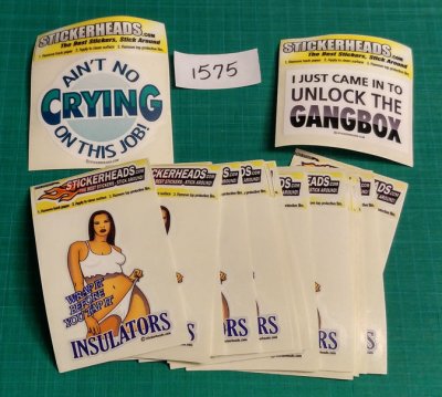 ⭕#1575- INSULATORS - 12-3" Sticker Pack   | |  Over Run Sticker Deal  | |
