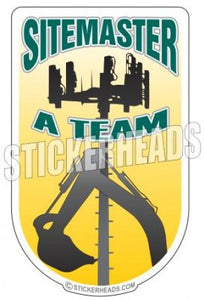 Site master - A TEAM - Heavy Equipment - Crane Operator Sticker