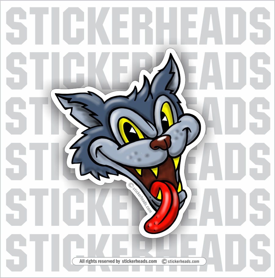 1950's Style Cat Pussy -  Funny Work Sticker