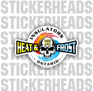 Heat & Frost Skull - Custom Text - Insulators  Insulator Sticker