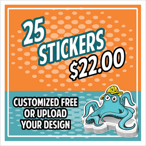 25- 3" stickers for $22 - Multi-Sticker Bulk Savings Pack