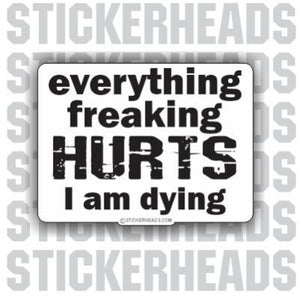 Everything Freaking HURTS  - Funny Sticker